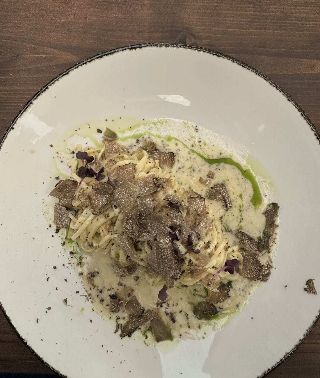 Black truffle: tajarin · shaved black truffle · brown butter
