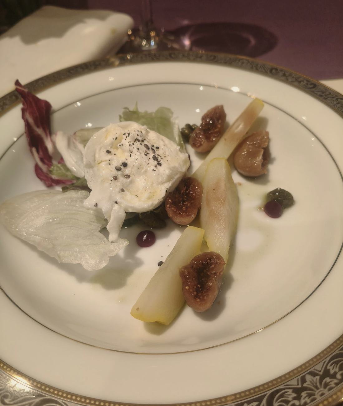 Burrata: burrata · roasted fig · white endive