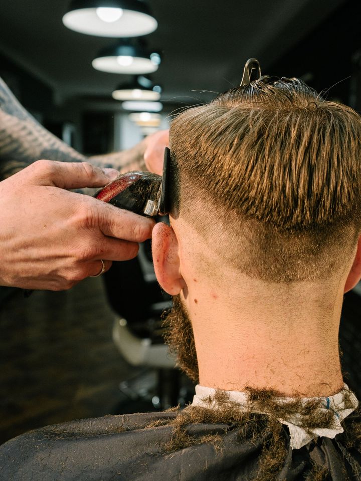 A mid fade with length left on top