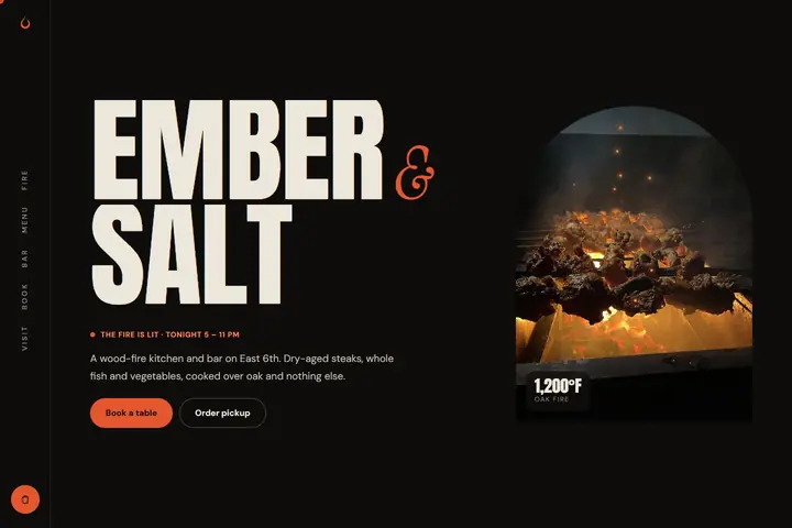 Ember & Salt Restaurant-Website-Design