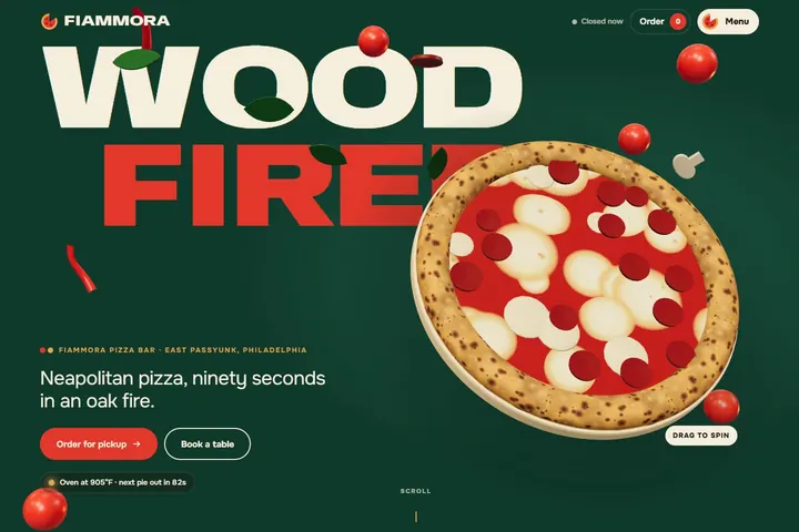 Fiammora Pizza Bar Restaurant-Website-Design