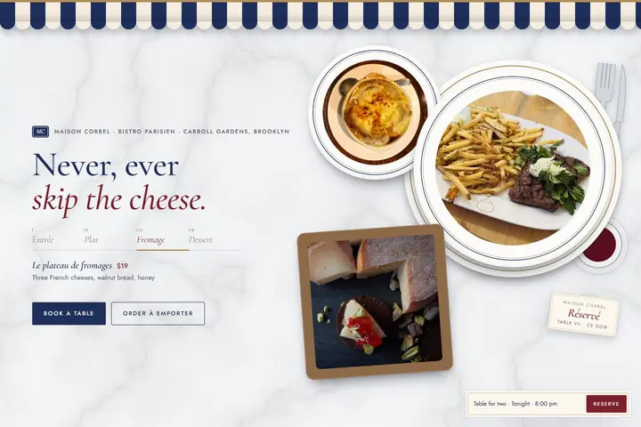 Maison Corbel Restaurant-Website-Design