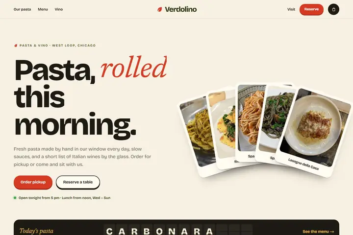 Verdolino Restaurant-Website-Design