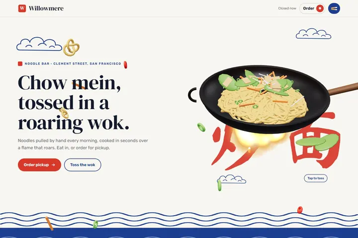 Willowmere Noodle Bar Restaurant-Website-Design